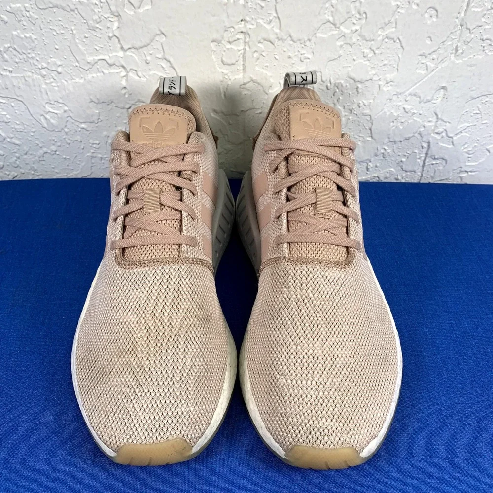 Adidas NMD R2 Boost Womens Running Shoes Tan Beige Sneakers AQ0197 Size 10